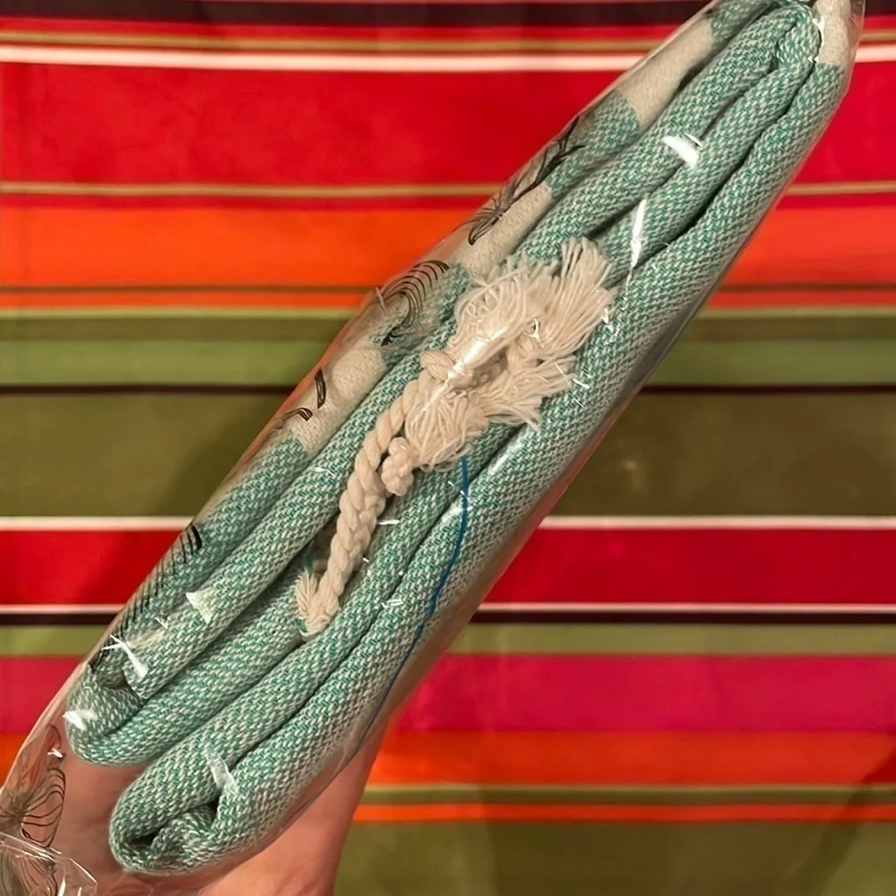 Brand New 100% Cotton Turkish Beach Towel Sea Green Prewashed Quick Dry 39